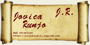 Jovica Runjo vizit kartica